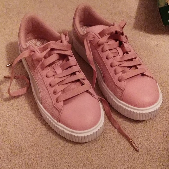 puma pink platform sneakers